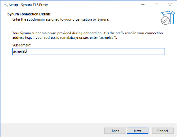 Installer subdomain page